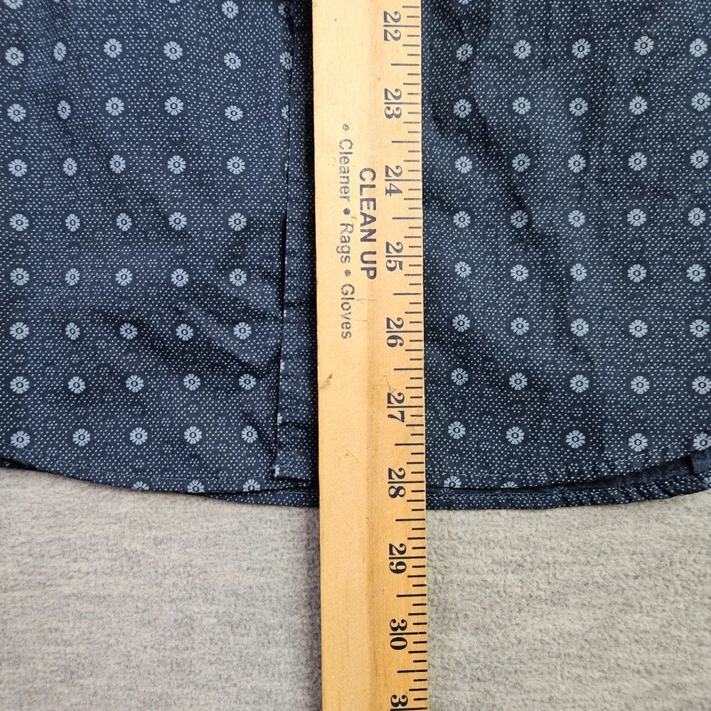 Banana Republic Men's Grant Fit Custom 078 wash Shirt Size S Blue Geometric NWT